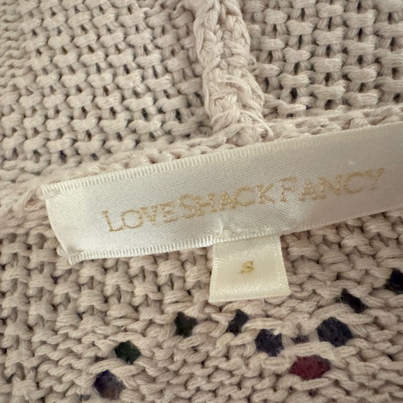 LoveShackFancy Toro V-Neck Hoodie Sweater - Picture 3 of 8